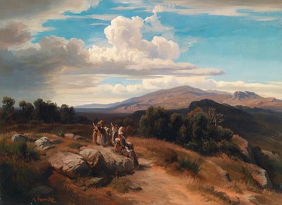 Spanish Landscape by Anton Romako